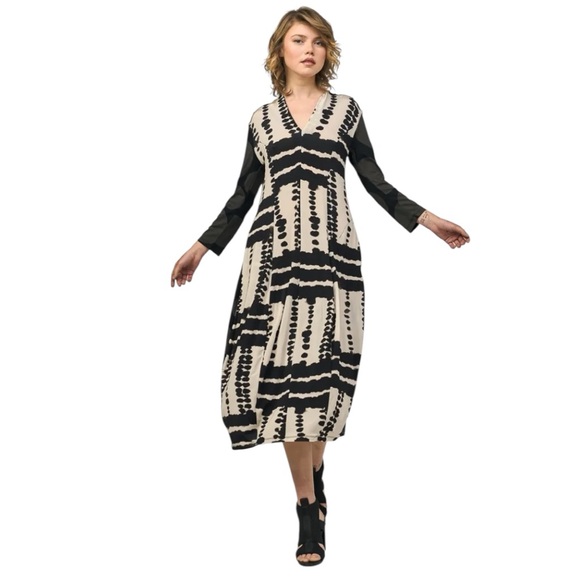 Alembika Chicha Cocoon Dress Savanna NWT Size 1 (US 6–8) Abstract Print Midi - Picture 2 of 13